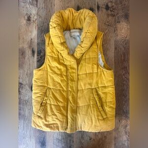 Anthropology Pilcro Corduroy Mustard Quilted Vest